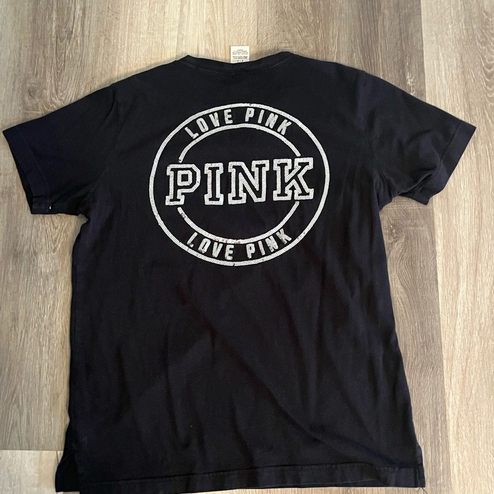 PINK Black and Silver T-Shirt